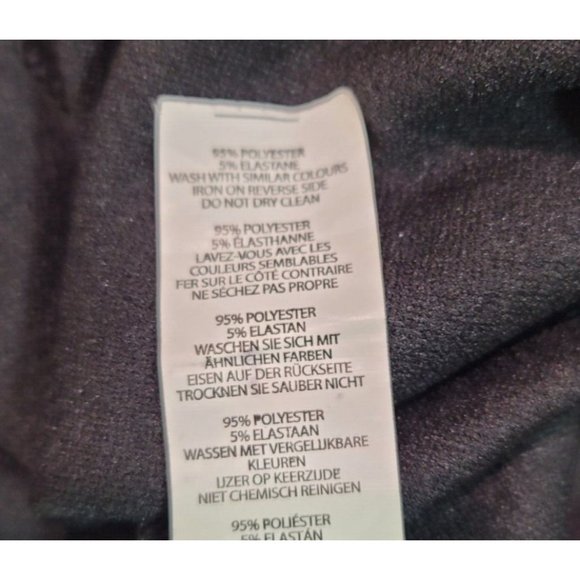 Boohoo Womens Size 22 Scallop Edge V Neck Black Shift Short Dress Tunic Stretch - Picture 10 of 11